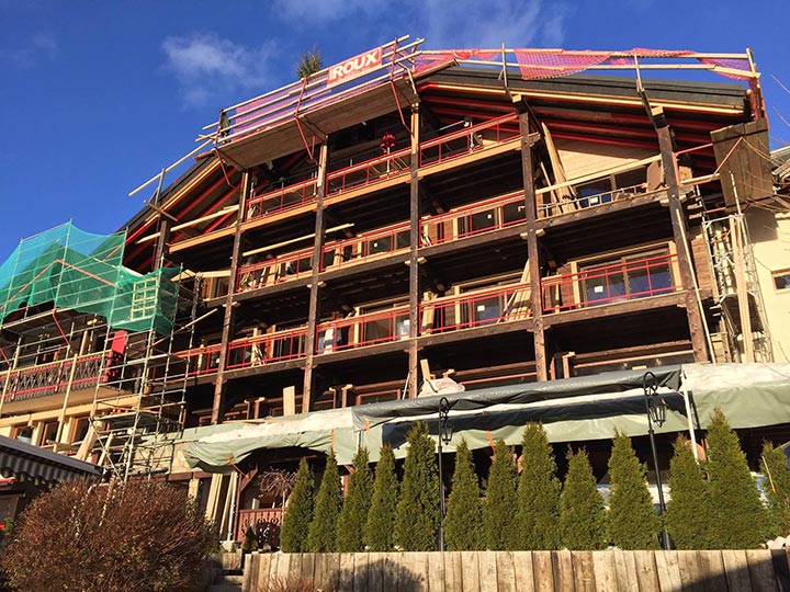vue de haut de l'hotel